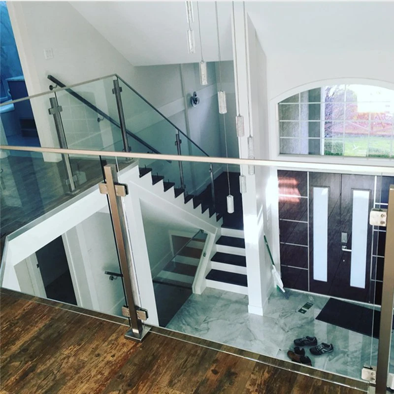 Tempered Glass Stainless Steel Staircase Railing Handrail