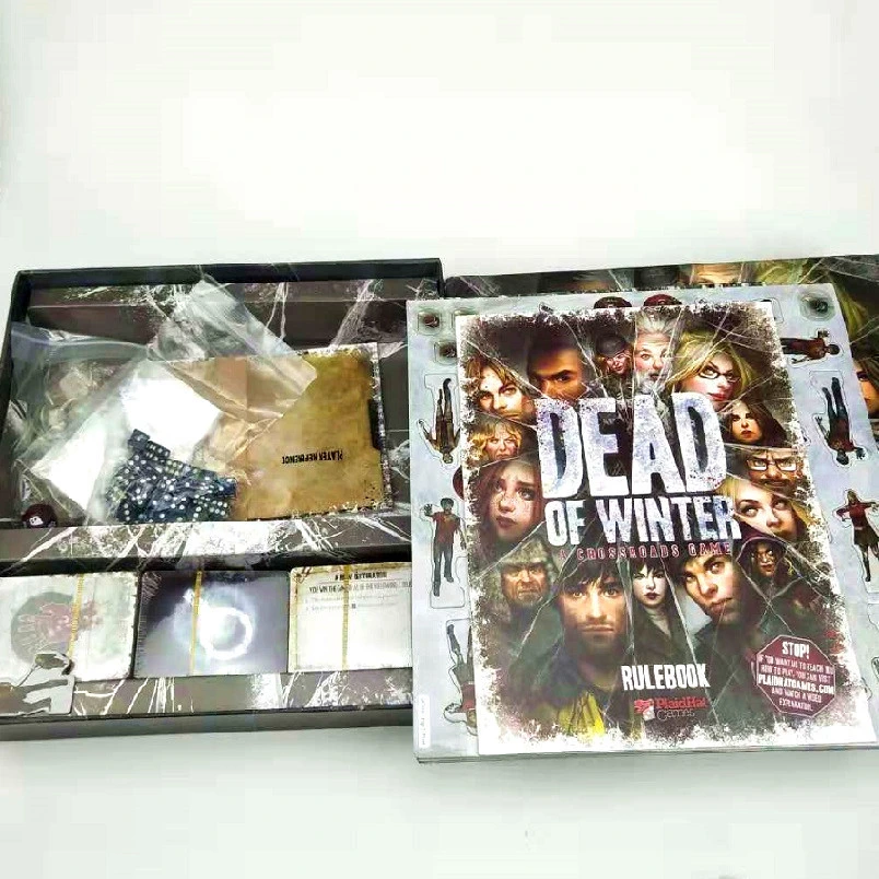 Versión en inglés de la tarjeta de Venta caliente muertos del invierno Zombie juego de mesa