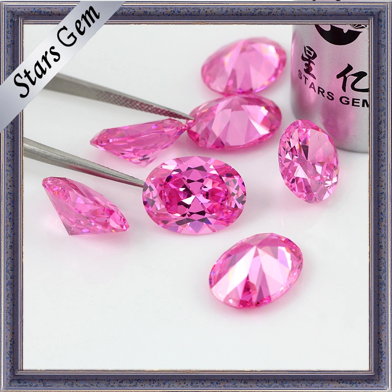 Different Color Oval Shape Cubic Zirconia Synthetic Gemstone