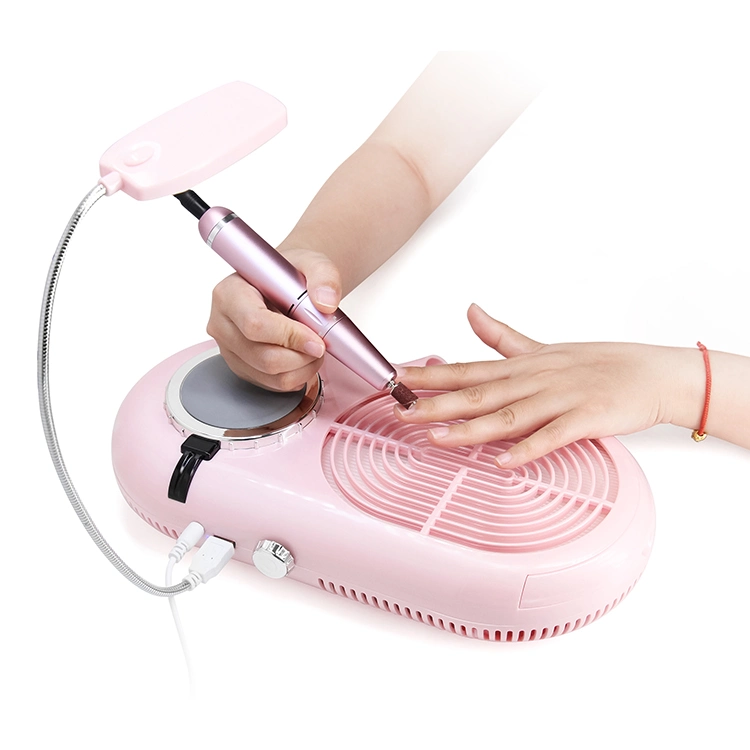 Aspirador de pó de pregos de 60 W com baixo ruído e forte potência Ferramenta de limpeza de mesas de manicure do salão de beleza