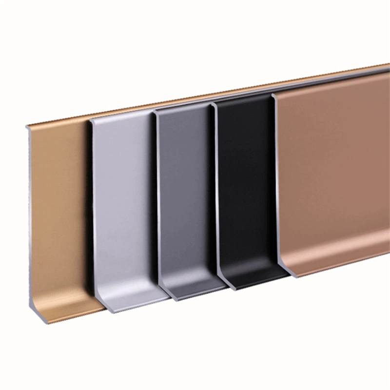 High quality/High cost performance  Aluminum Metal Silver Skirting Board with Back Buckle