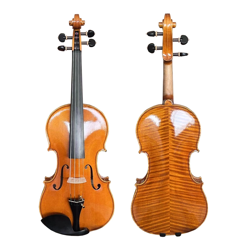 Sinomusik Full Handed Golden Orange Brown Violin Hv09g