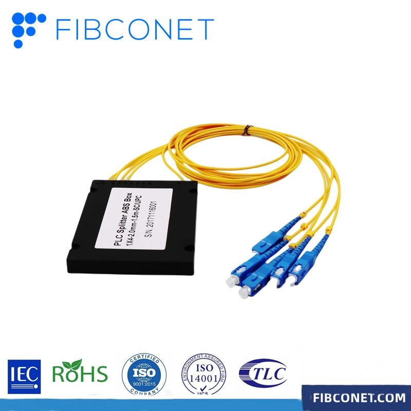 FTTH Sc/FC/St Fiber Optic ABS Box PLC Splitter