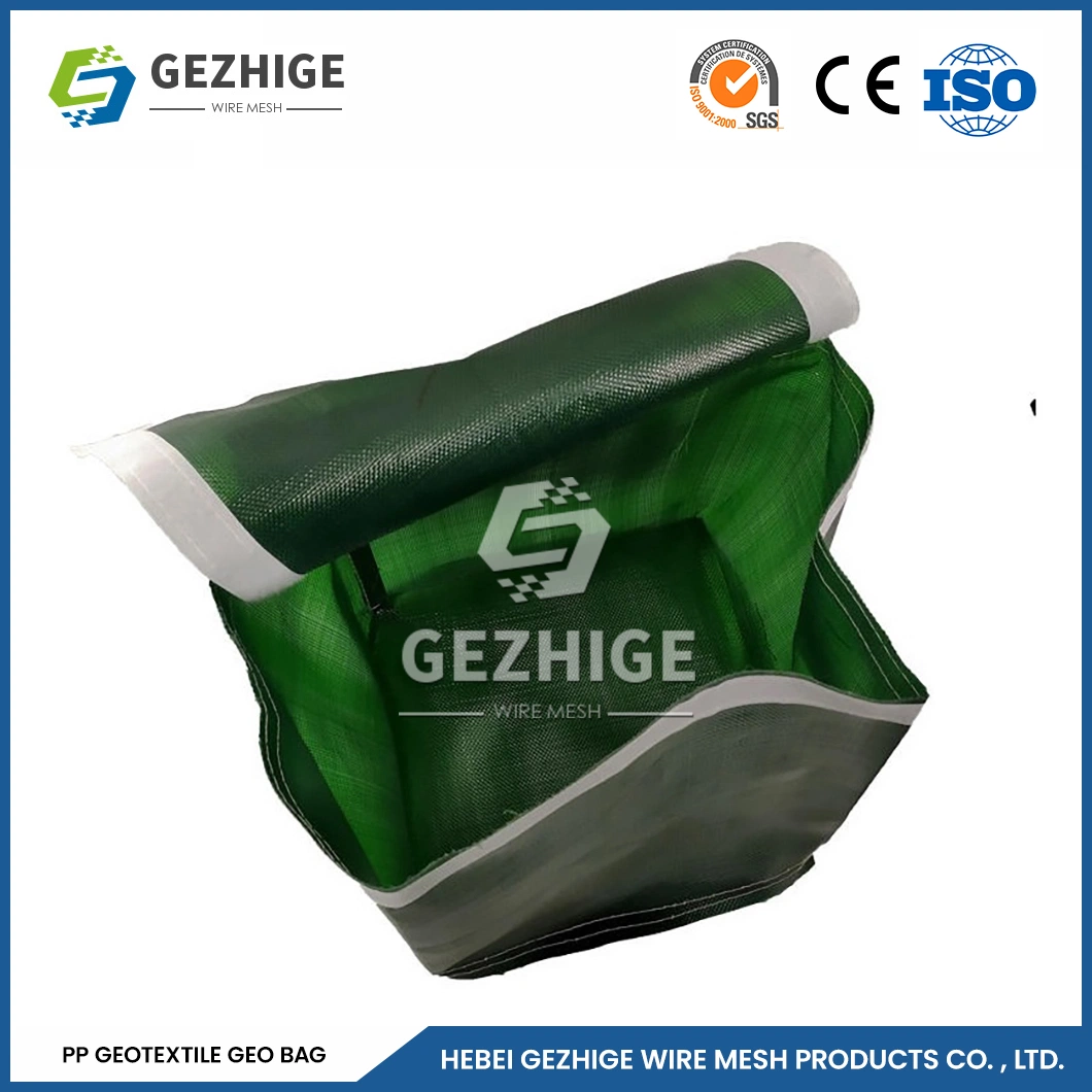 Gezhige Kunststoff-beschichtete Heavy-Duty-Sechseck-Mesh Factory 2,0 * 1,5 * 1,0 M Verzinkter Metall Gabion China UV-Beständigkeit PP Bodenerosion Control Bag