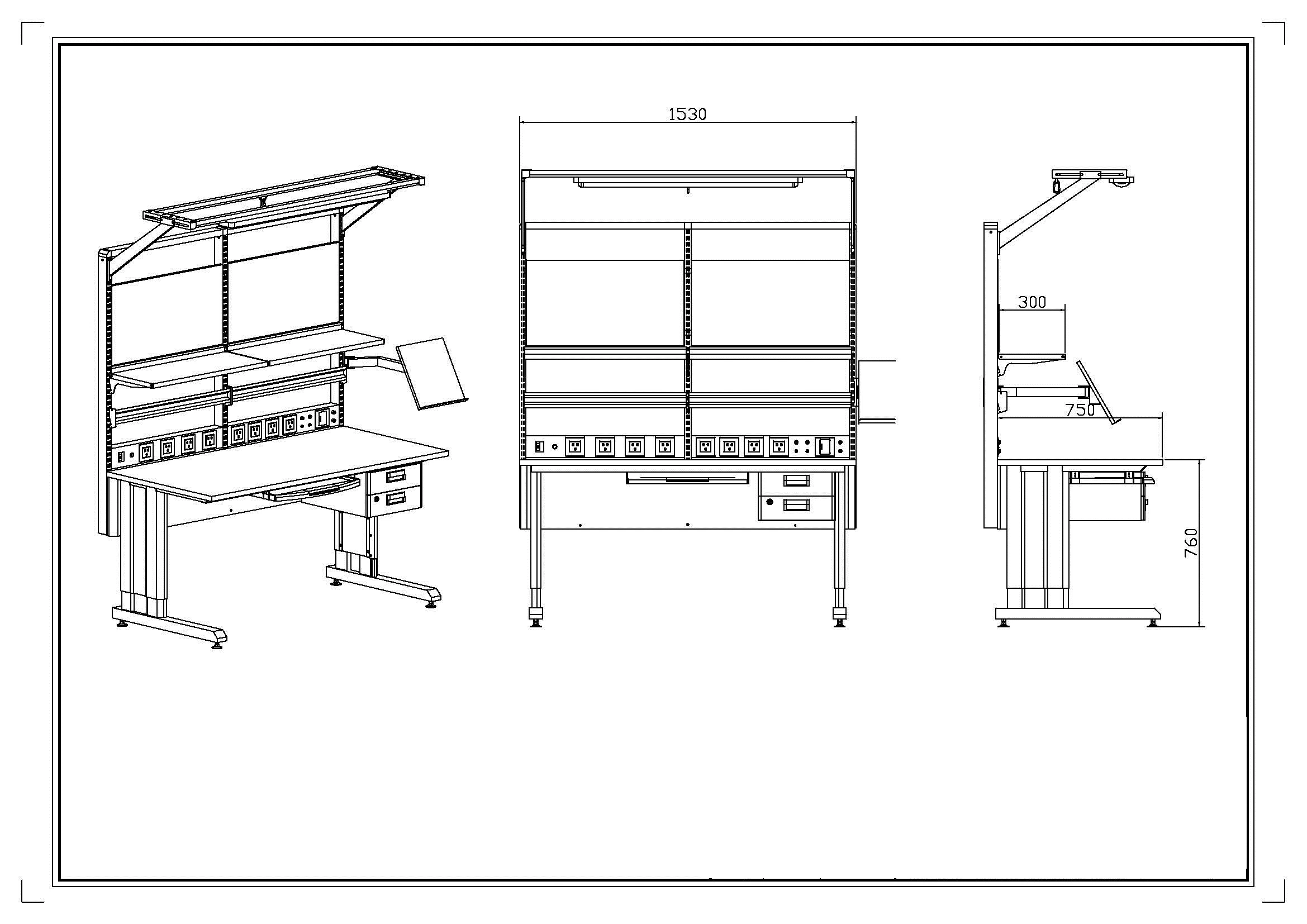 Leenol ESD Anti-Static Worktable Heavy Workbench Electronic Laboratory Adjustable Workbench