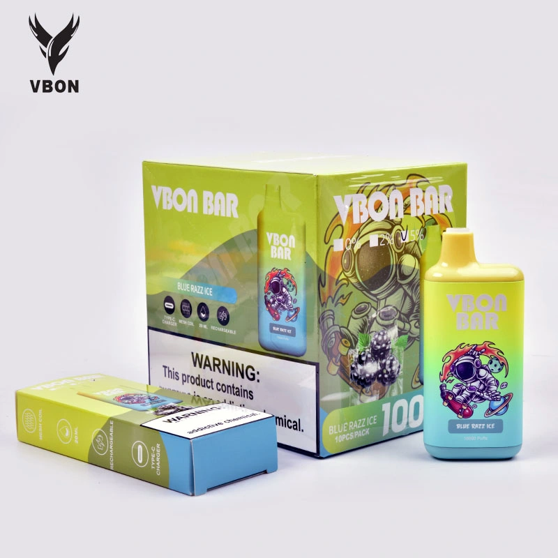 Vbon 10000 10K Puffs vapes 20ml Disposable/Chargeable Vape with Mesh Coil Rechargeable Battery