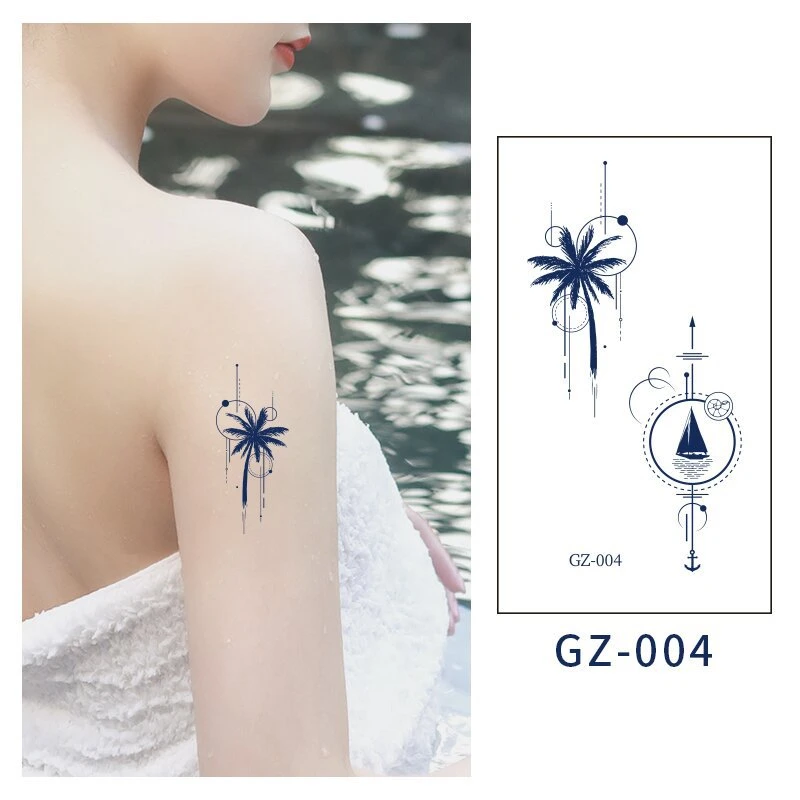 Hot Sale Retro Decorative Matte Waterproof Semi-Permanent Herbal Tattoo Stickers