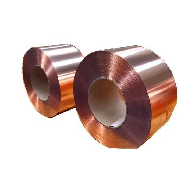 En Grade C11000 C10200 Pure 99.99% Copper Strips Thickness 0.13-3.0mm Conductive Copper Strips