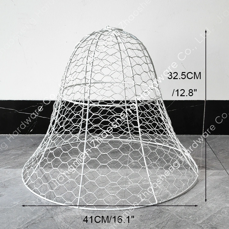 Poulet sur mesure en fil de jardin Cloche Plant cage protection d'usine en métal Couvercle