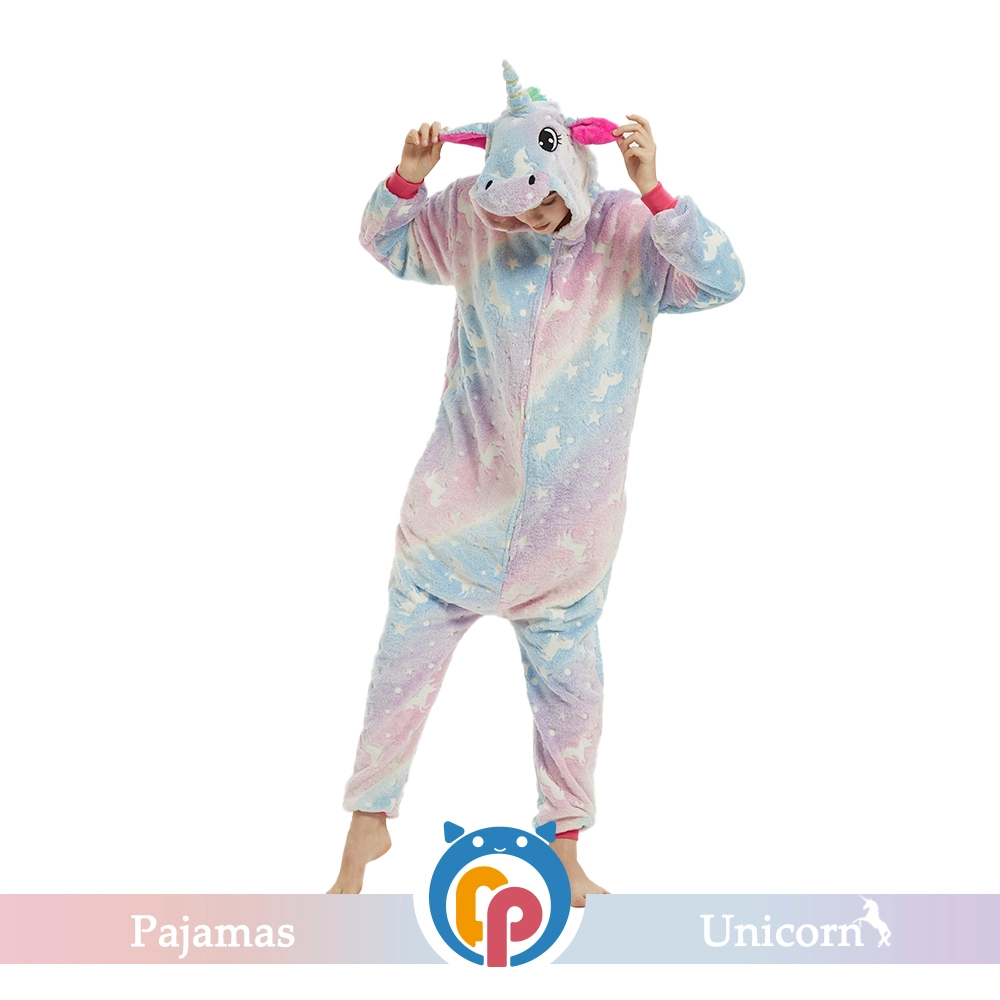 Venda por grosso de Estrela luminosa Unicorn pijamas fatos do Dia das Bruxas fontes de terceiros