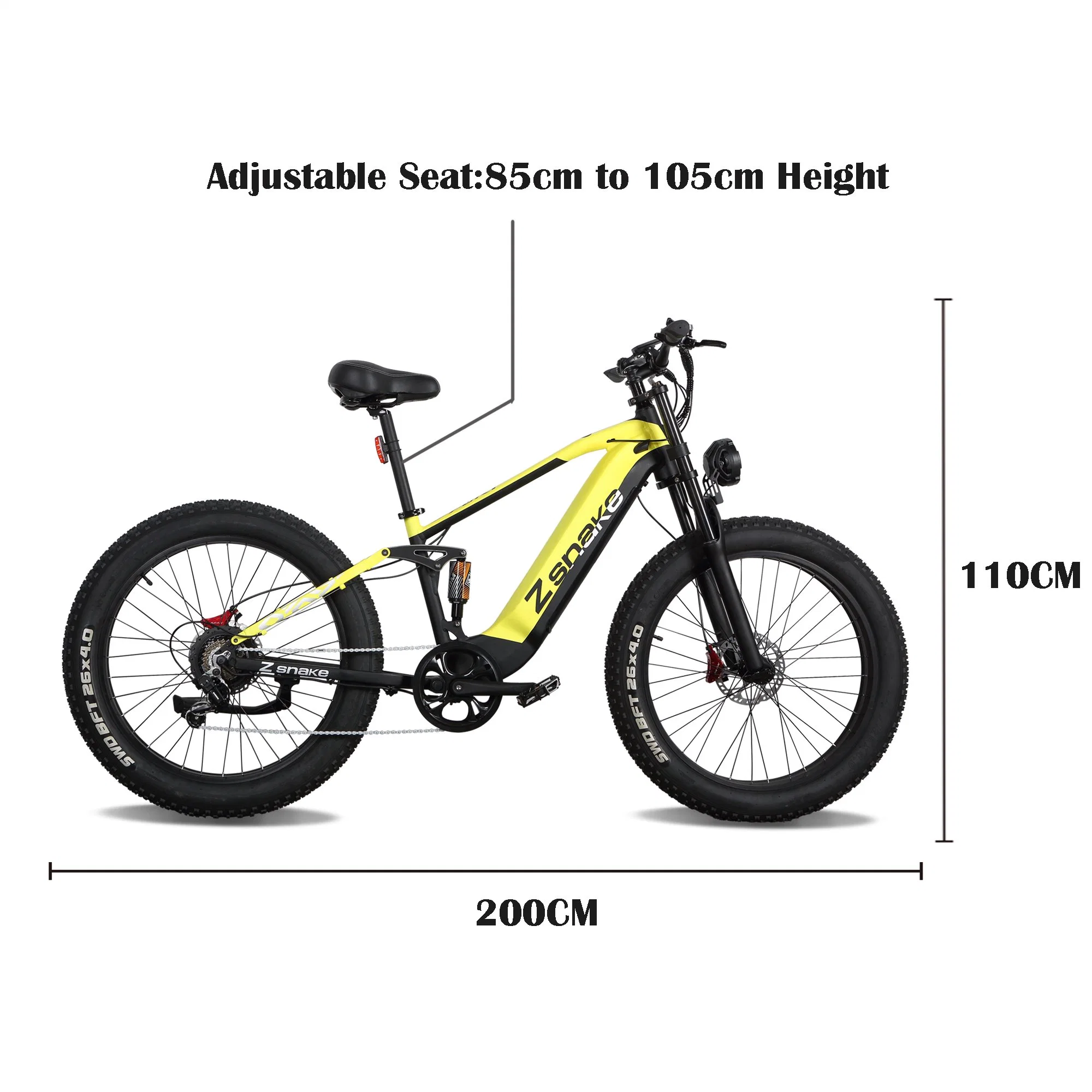 Zsnake Rendimiento de alta calidad/alto costo 750W bicicleta eléctrica adultos 30 mph aluminio Bicicleta de Montaña Eléctrica de aleación 48V 20A