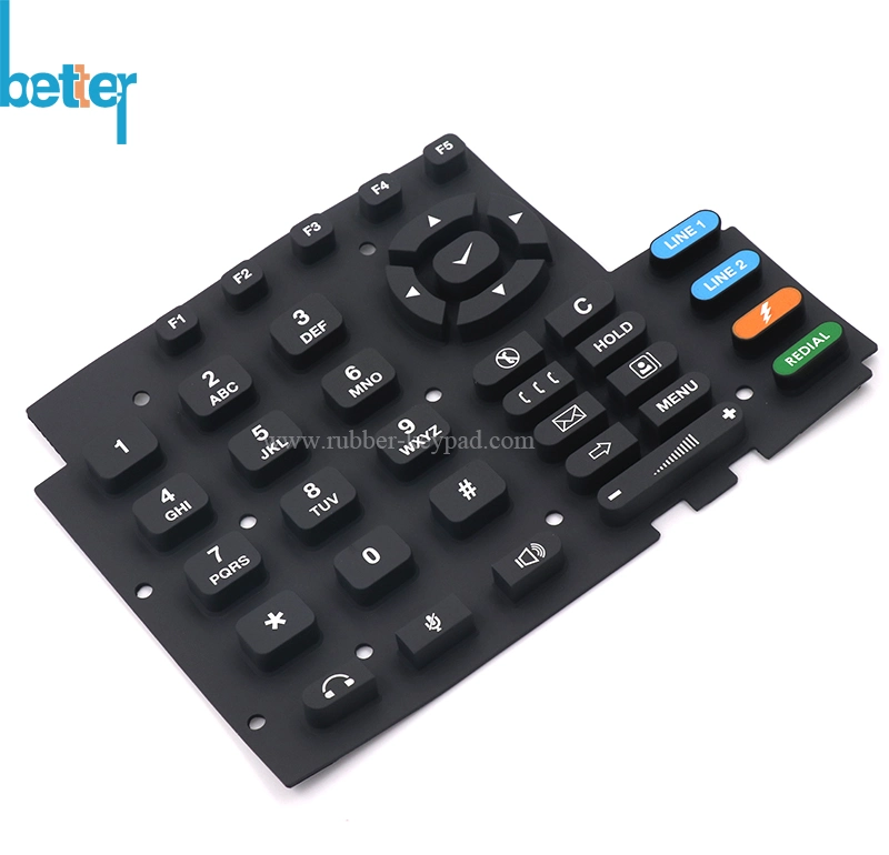 Laser Cutting Marking Engraving Etched Silicone Rubber Keypad