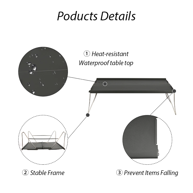 New Outdoor Portable Travelling Camping Mini Lightweight Aluminum Folding Foldable Table