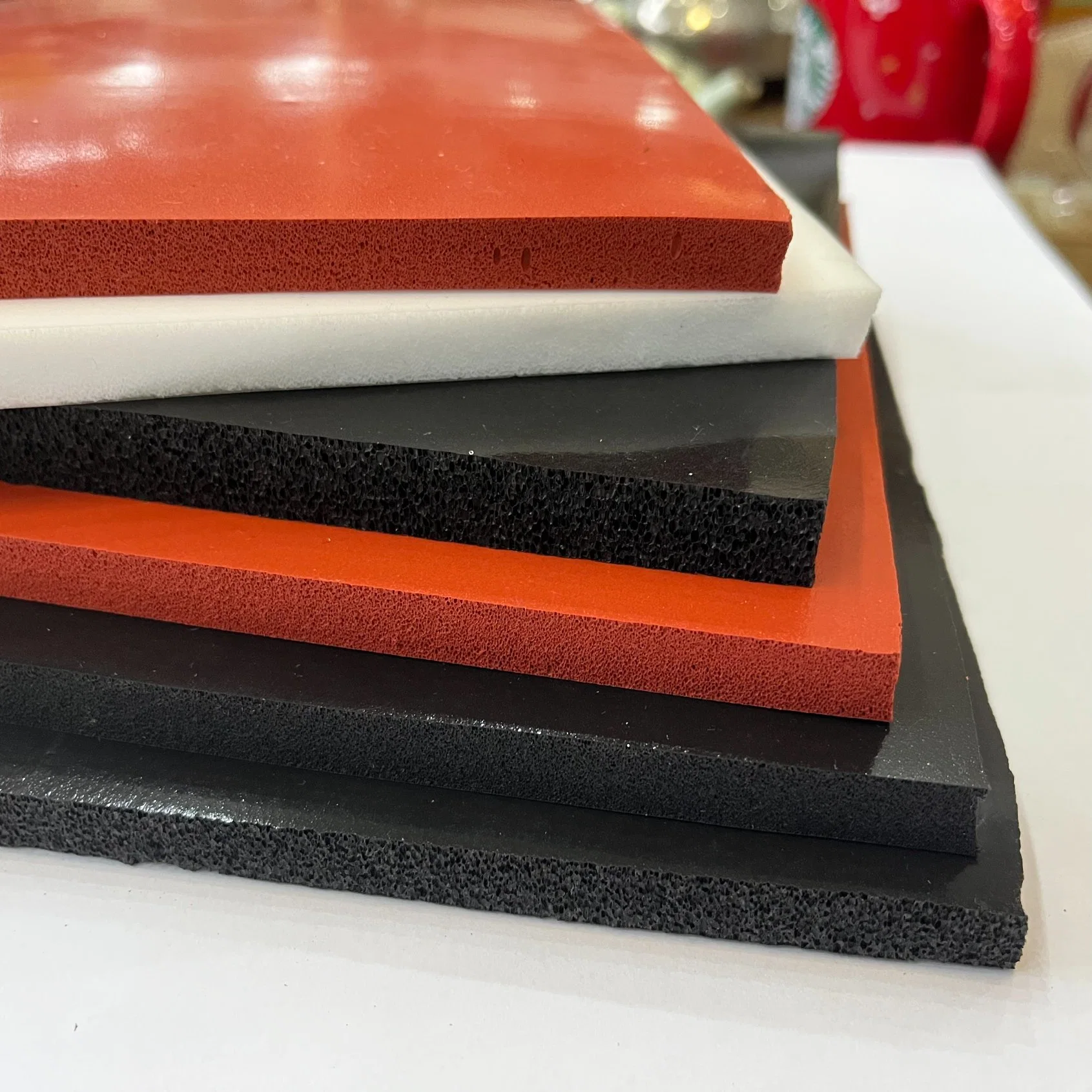 Silicone High Temps Resist Red Closed Cell Rubber Foam