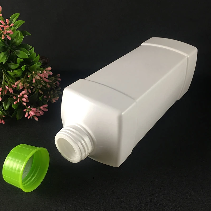 White 500ml Plastic Chemical Bottle 1000ml Detergent Square Bottle