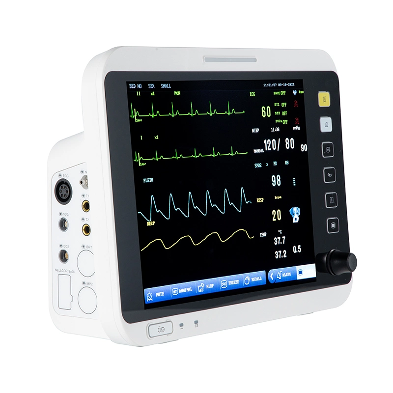 YJ-V12 moniteur vétérinaire multi-paramètres pour animaux à stabilité élevée