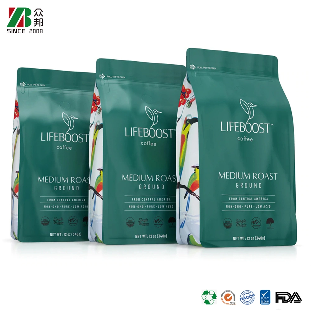 Food Grade Recyclable Mylar Plastic Packaging Bag for Coffee Rice Nut Packaging