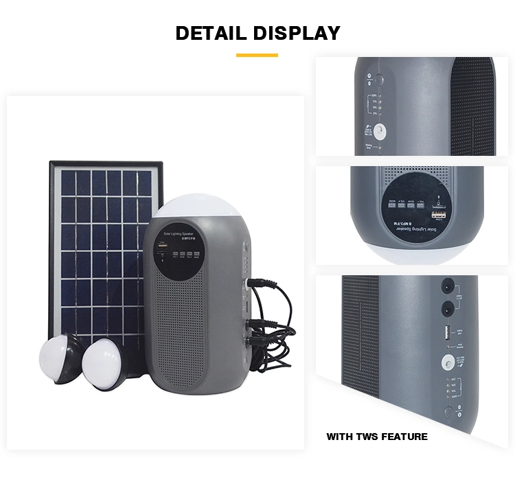 Portable Solar Power Home Lighting System Energy Kit