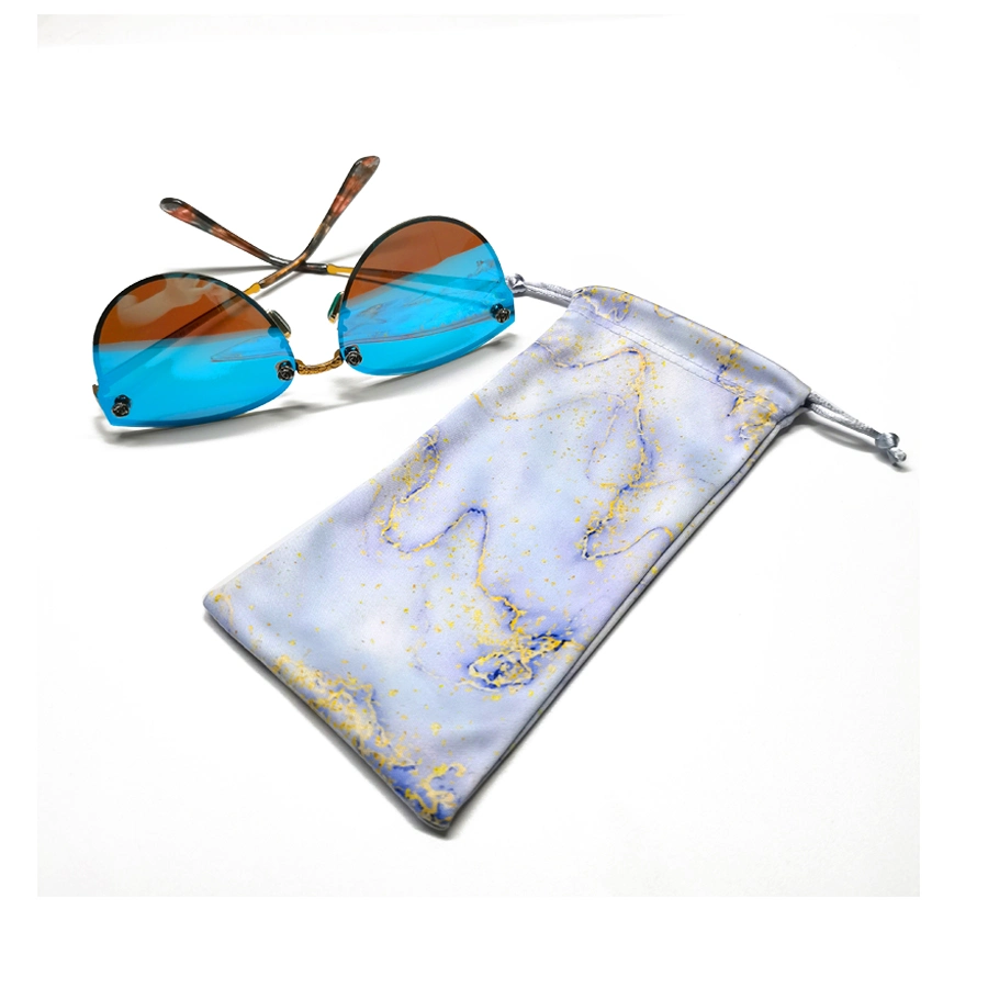 Marbling Printed Microfiber Bag Glasses Eyeglasses Case Dust Proof Pouch