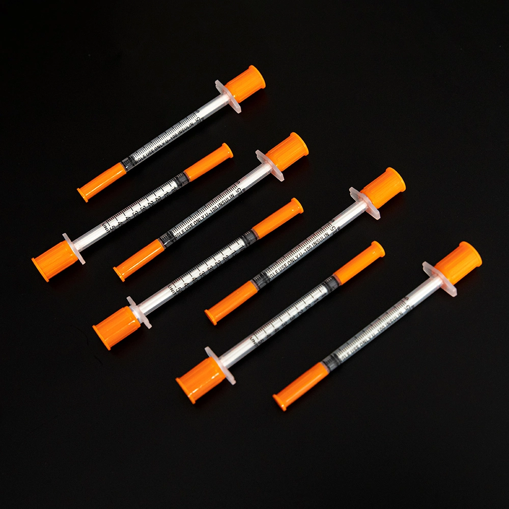 Disposable Medical Products Insulin Syringe 29g 30g Needle Sterile Luer Slip PE/Blister Package CE ISO