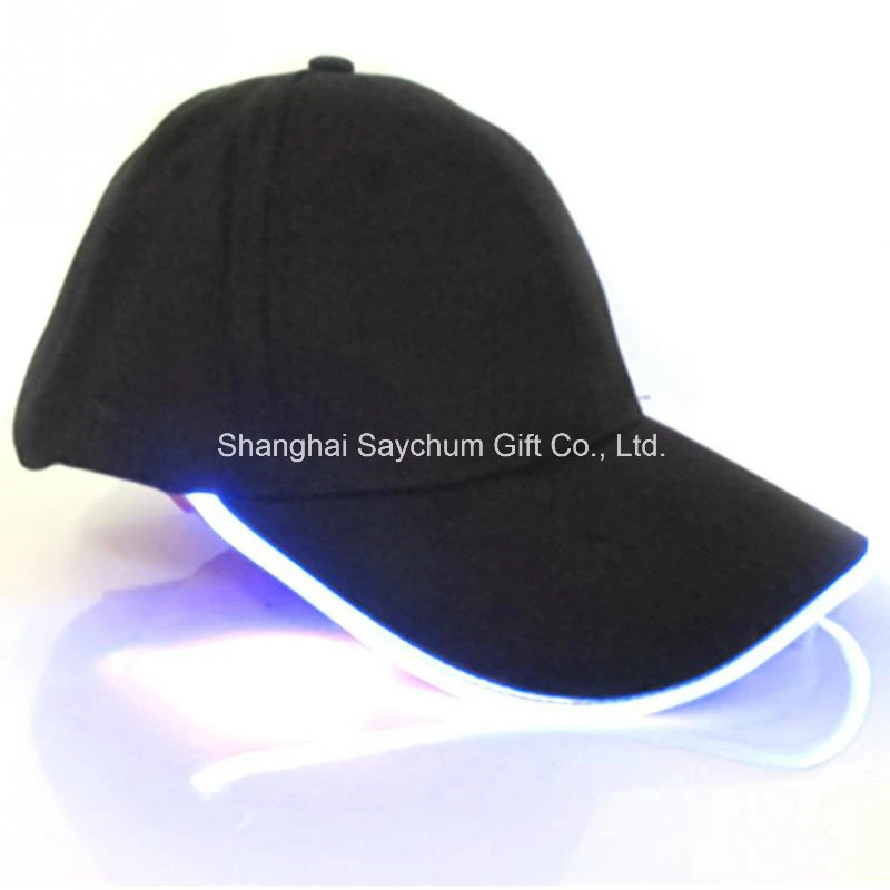 Custom Logo LED Cap Light LED Flashing Baseball Cap/Hip-Hop Party Hat for Christmas Gift Toy