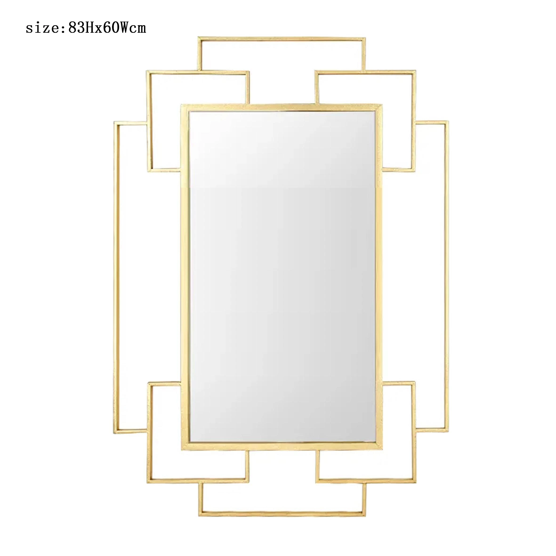 2022 Top Selling Large Gold Metal Framed Mirror Rectangluar Bathroom Mirror