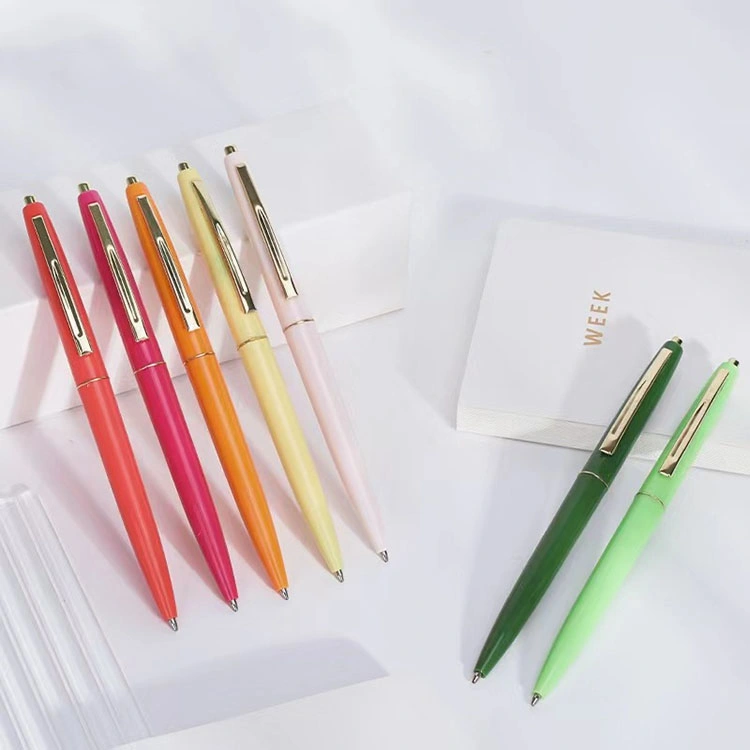 Promoção de canetas de plástico personalizadas de qualidade superior com esferográfica Bullet Ball Point Caneta de presente