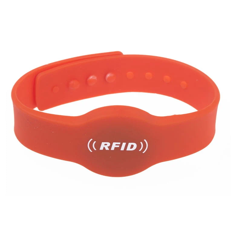 125kHz Em4200 RFID Smart Watches Adjustable Metal Buckle Silicone Strap Wristband