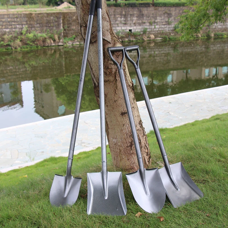 Agricultural Welding Integrated Straight Handle Square Spade Steel Shovel