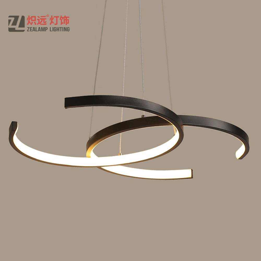 Rings Aluminium Acrylic Hanging Pendant Lamp LED