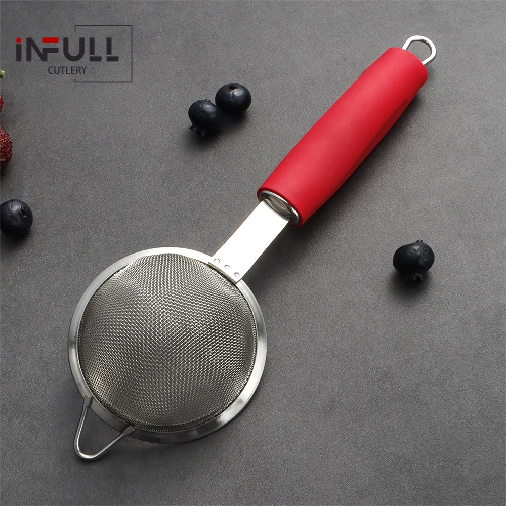 Stainless Steel Skimmer Spoon 8.8cm Mesh Food Strainer