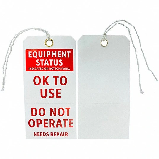 Equipment Status Tag Paper Cardstock 5-3/4 X 2-7/8 in