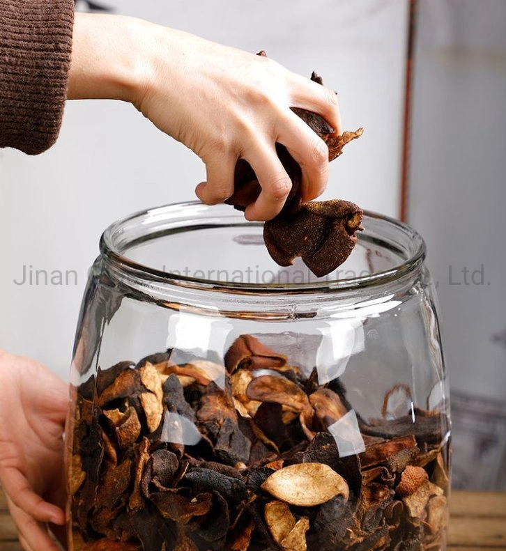 Botella de vidrio sellado Tanque de Almacenamiento de la cáscara de naranja tanque de almacenamiento de grado alimentario con tapa Torta de Té té grande cristal de tanque de almacenamiento JAR