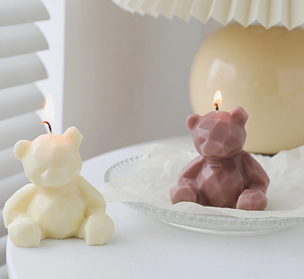 Personalizar velas aromáticas lindo oso de la burbuja pequeña fragancia relajante regalo aromaterapia