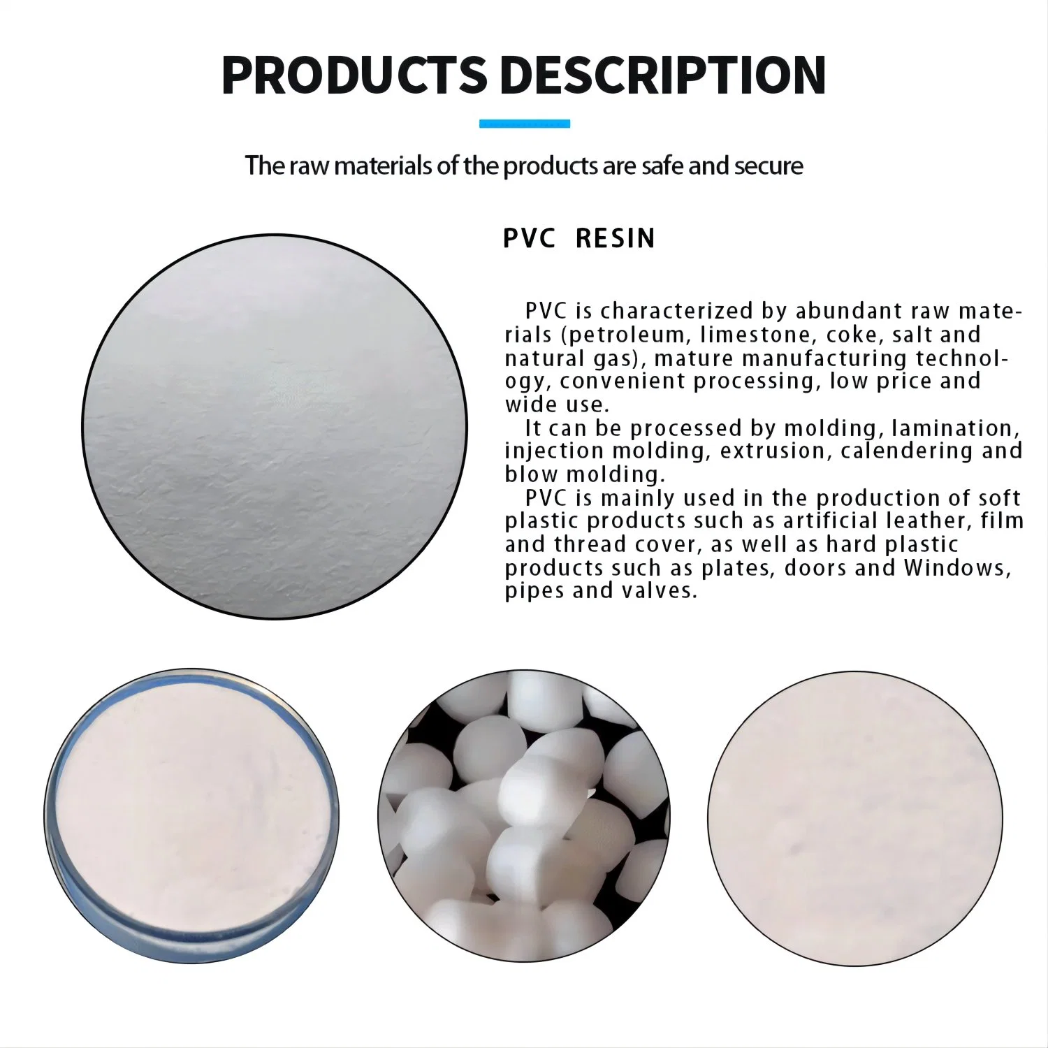 Plastic Raw Materials Virgin PVC Resin