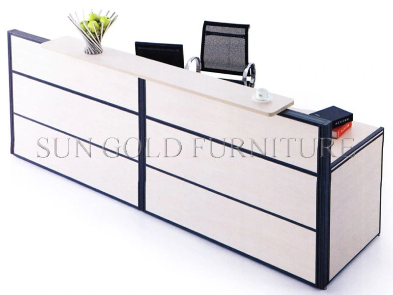 Curved Reception Desk Shop Cash Counter Table Design (SZ-RTT004)