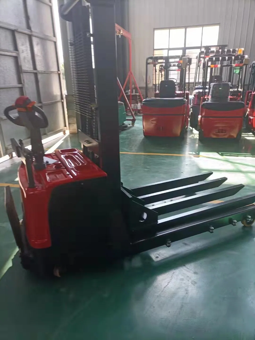 2000kg Warehouse Industrial Walking Stand up Manual Hand Electric Powered Narrow Aisle Order Picker Pallet Stacker Battery Forklift with TUV GS CE Tested