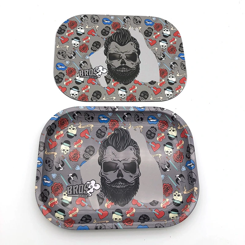 Bros Color Metal Tray with Magnetism Cover Wholesale Price Customized Smoking Accessories