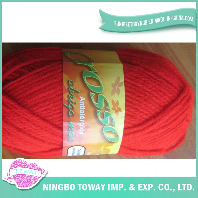 Weaving Fancy Grosso Wool Acrylic Hand Knitting Yarn