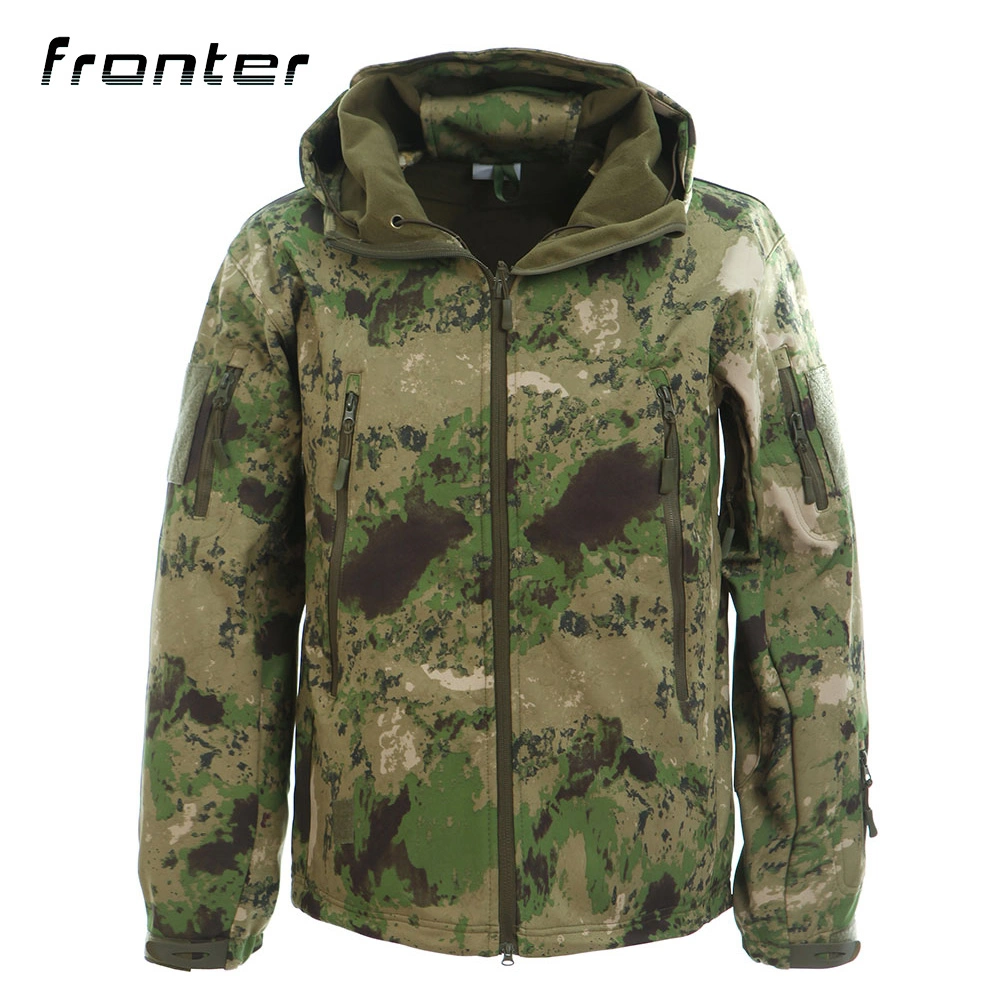 Fg Men Military Army Style Tactical Waterproof Breathable Comfortable Winter Warm Softshell Police Style Outdoor Jacket