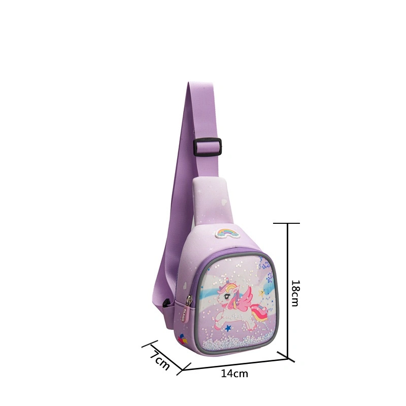 High quality/High cost performance Children Chest Bag for Girls Cute Unicorn Style Outdoor Play Kid Crossbody Bag