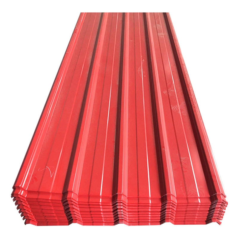 0.12mm 0.13mm 0.14mm 0.15mm Red Ral Color Coated Coating PPGI Galvanized Steel Corrugated Sheet for Roofing