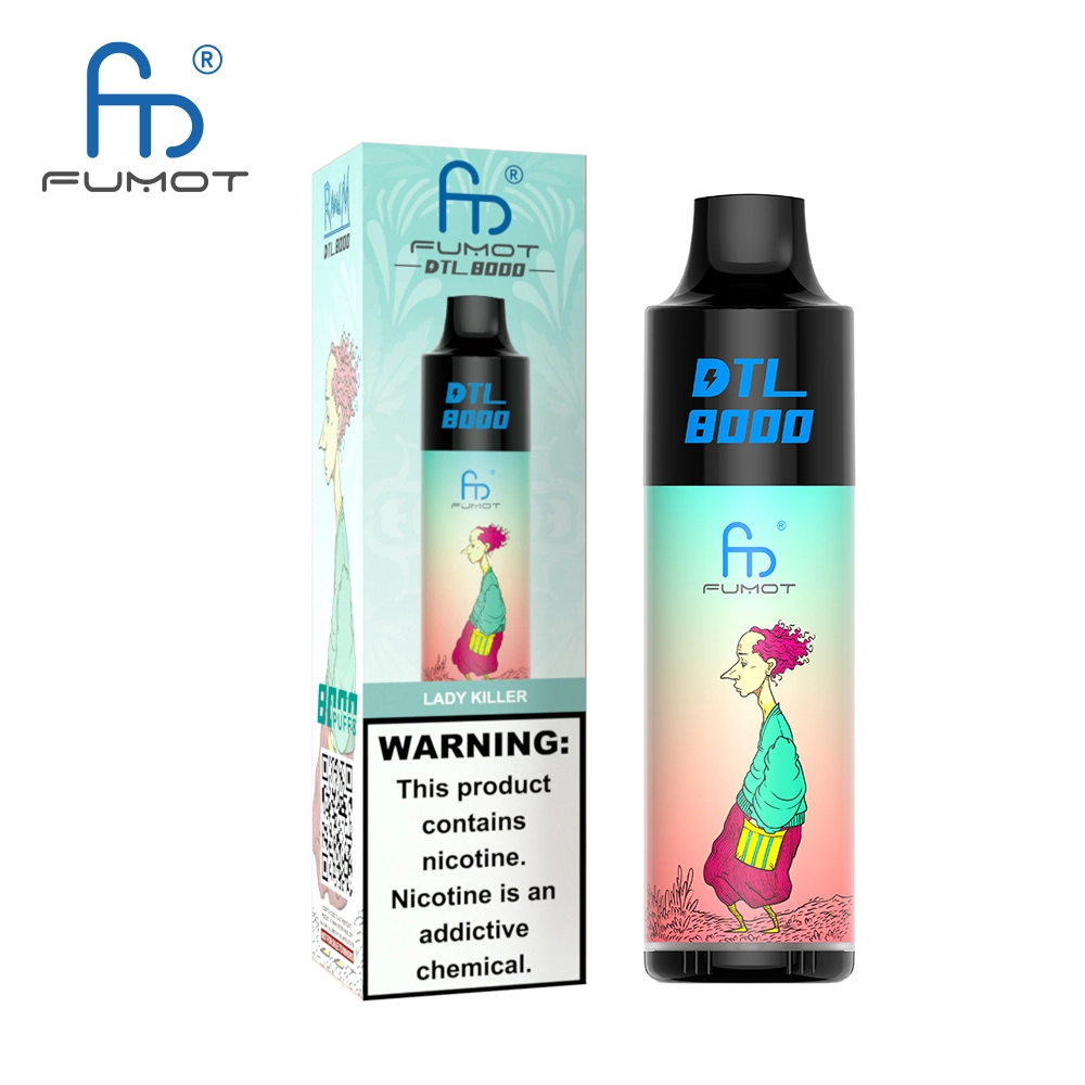 Fruchtaromen Randm Tornado Pen 8000 12000 Puffs 13000 50mg Blinkende RGB-LED 850mAh Elf Einweg-Bar Vape Randm DTL 8000 Vape