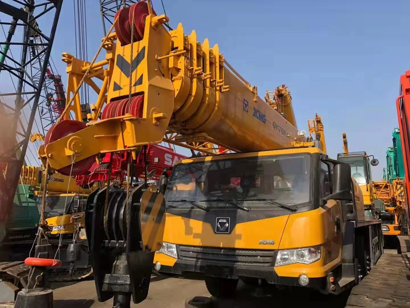 Qy70ka 70ton LKW-Kran Baumaschinen Bagger Hebezeuge verwendet Zum Verkauf