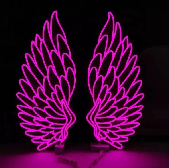 Affiche néon LED pour ailes d'ange d'intérieur de décoration personnalisée