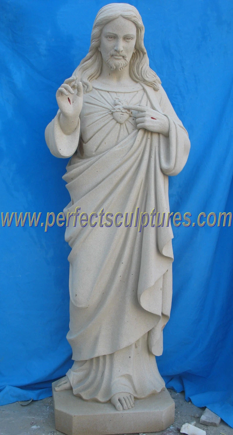 Cristo de la piedra tallada de mármol de la Estatua de la Iglesia católica religiosa Jesús escultura (SY-X1708)