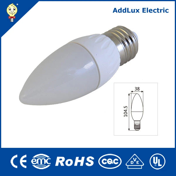 Best Distributor Factory Exports Ce UL Saso E14 E27 Energy Saving 3W Bulb Light Lamp LED Candle Made in China for Home Indoor Lighting