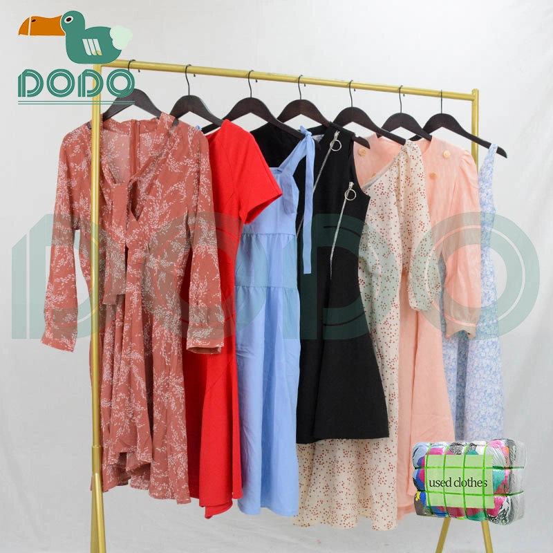 Garment Party Dress Boutique Store Stock Cotton Dresses for Ladies