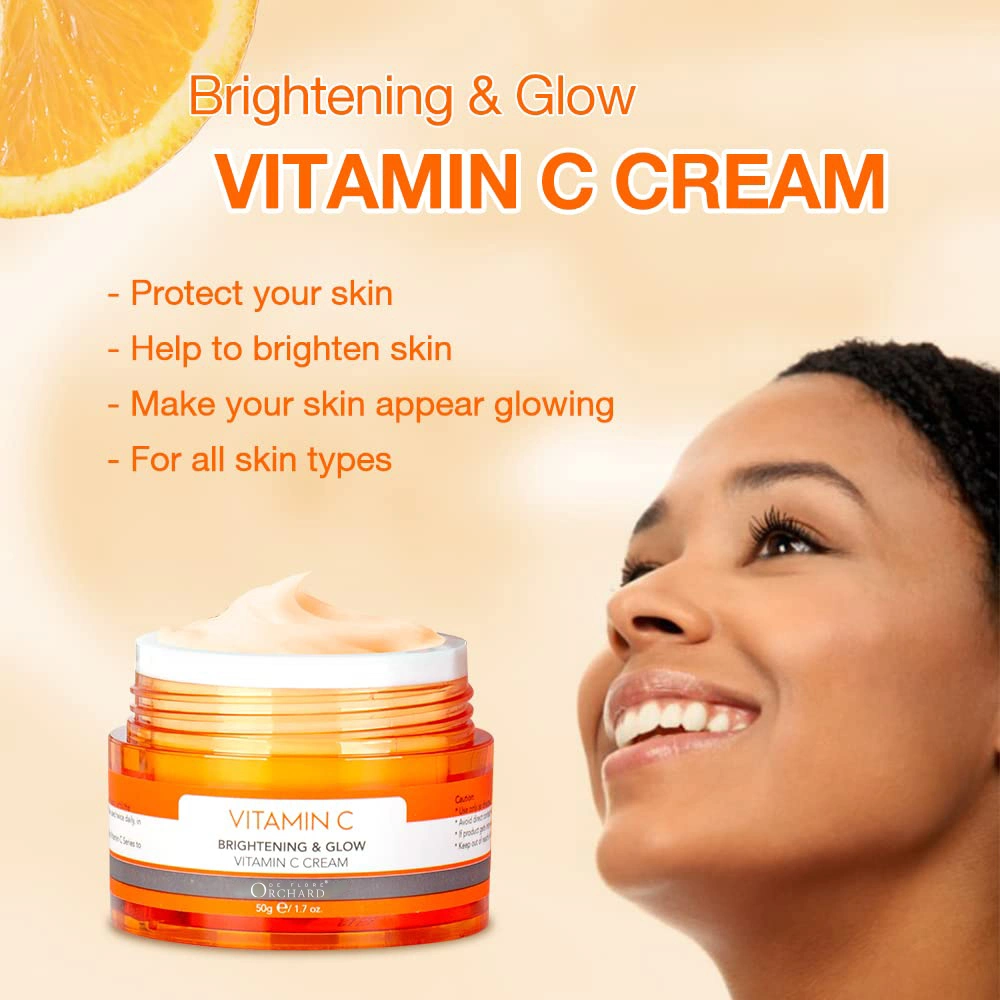 Cuidados da pele Natural orgânico clareamento reparação da vitamina C hidratante facial Cremes