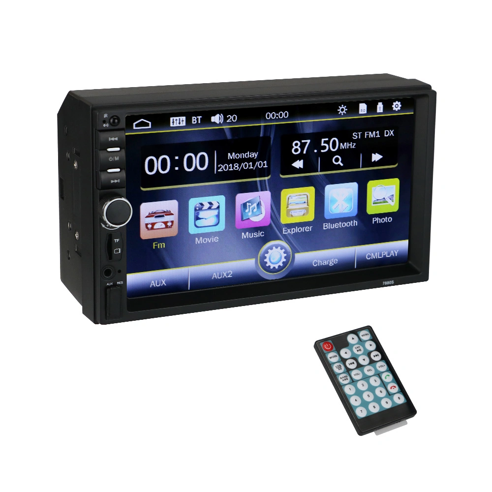 Reproductor de música multimedia universal Auto Radio 2DIN GPS 7 pulgadas de pantalla táctil coche reproductor de MP5